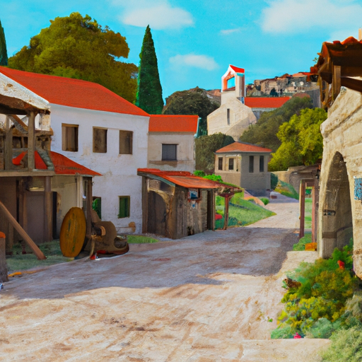 Традиционная кипрская деревня, демонстрирующая богатое культурное наследие острова.